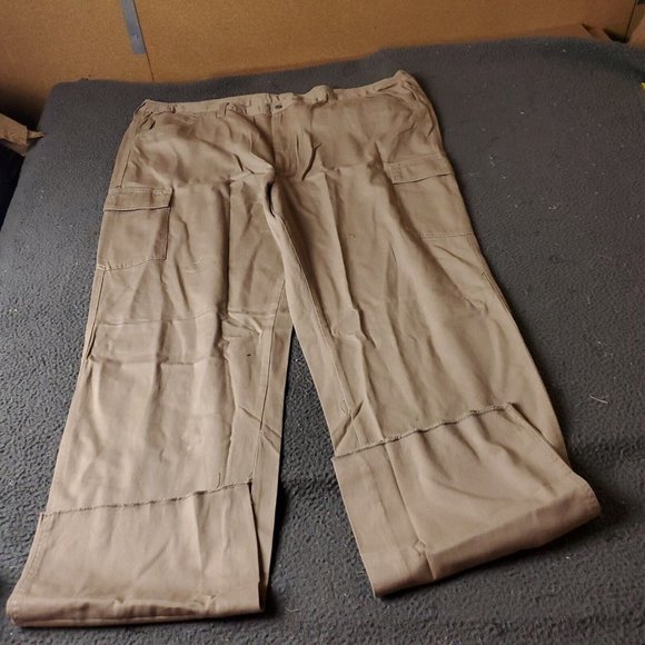 Boulder Creek Trading Cargo Pants Big Tall Mens Size 50 38L Cream Beige Chino Kh - Picture 1 of 7